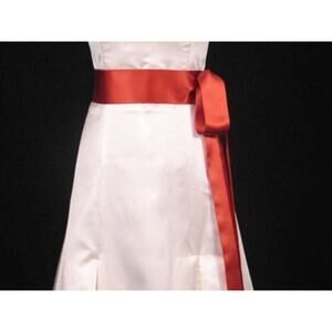 Ginger Orange Swiss Double Faced Bridal Sash Belt 2 3/4" x 4 1/2 yards long